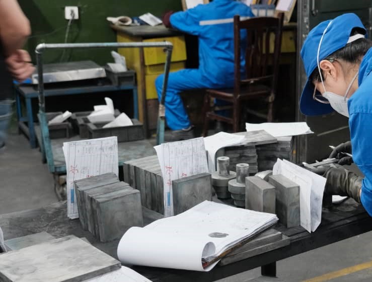 Woman working in textile industry